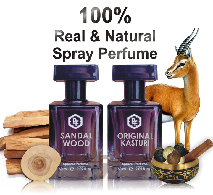 Parag fragrances Sandalwood Attar with Kasturi Spray for Men, 60ml