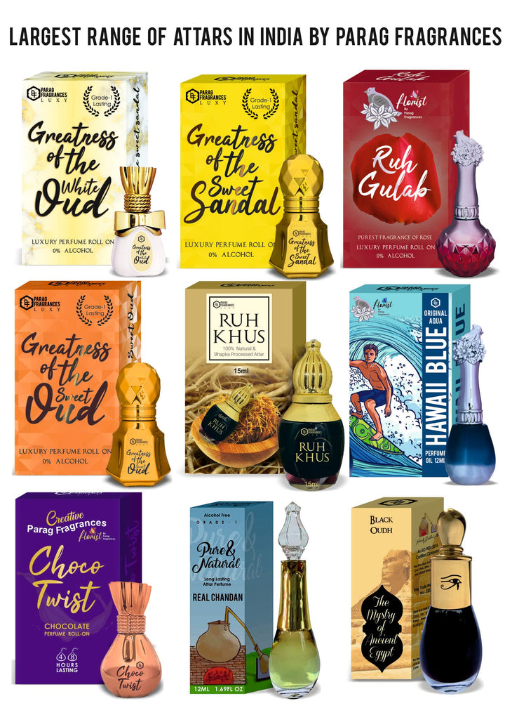 Parag Fragrances Natural and Premium Attar Gift Pack