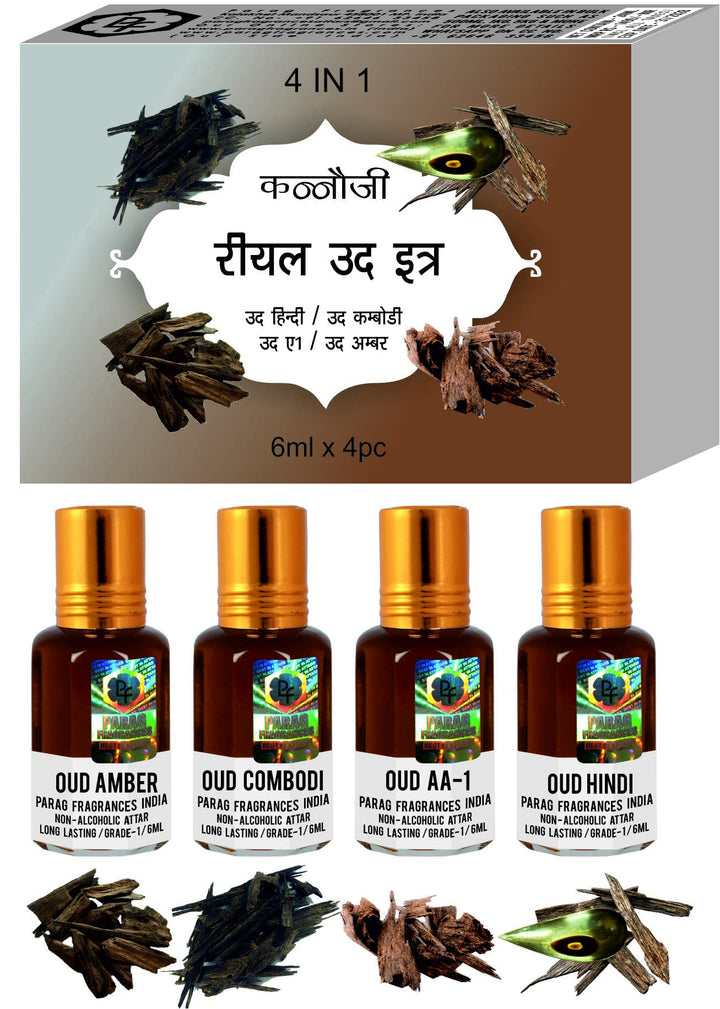 Parag Fragrances Top Attars Collection of India/Alcohol Free Attar Gift Pack
