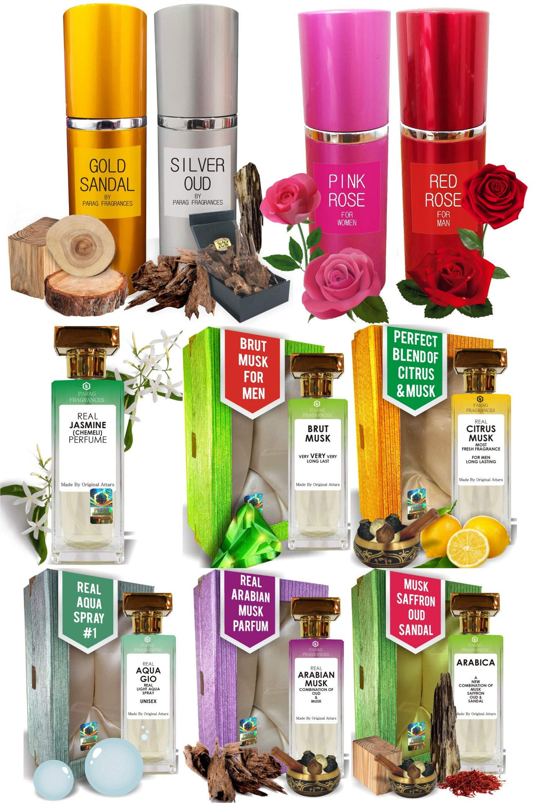 Parag Fragrances Mysore Chandan Attar Perfume 60ml (Made From Attars For Staying Long on Clothes) Natural Spray Perfume Attar For Men/Unisex (Contain Aqua & Denat Alcohol)