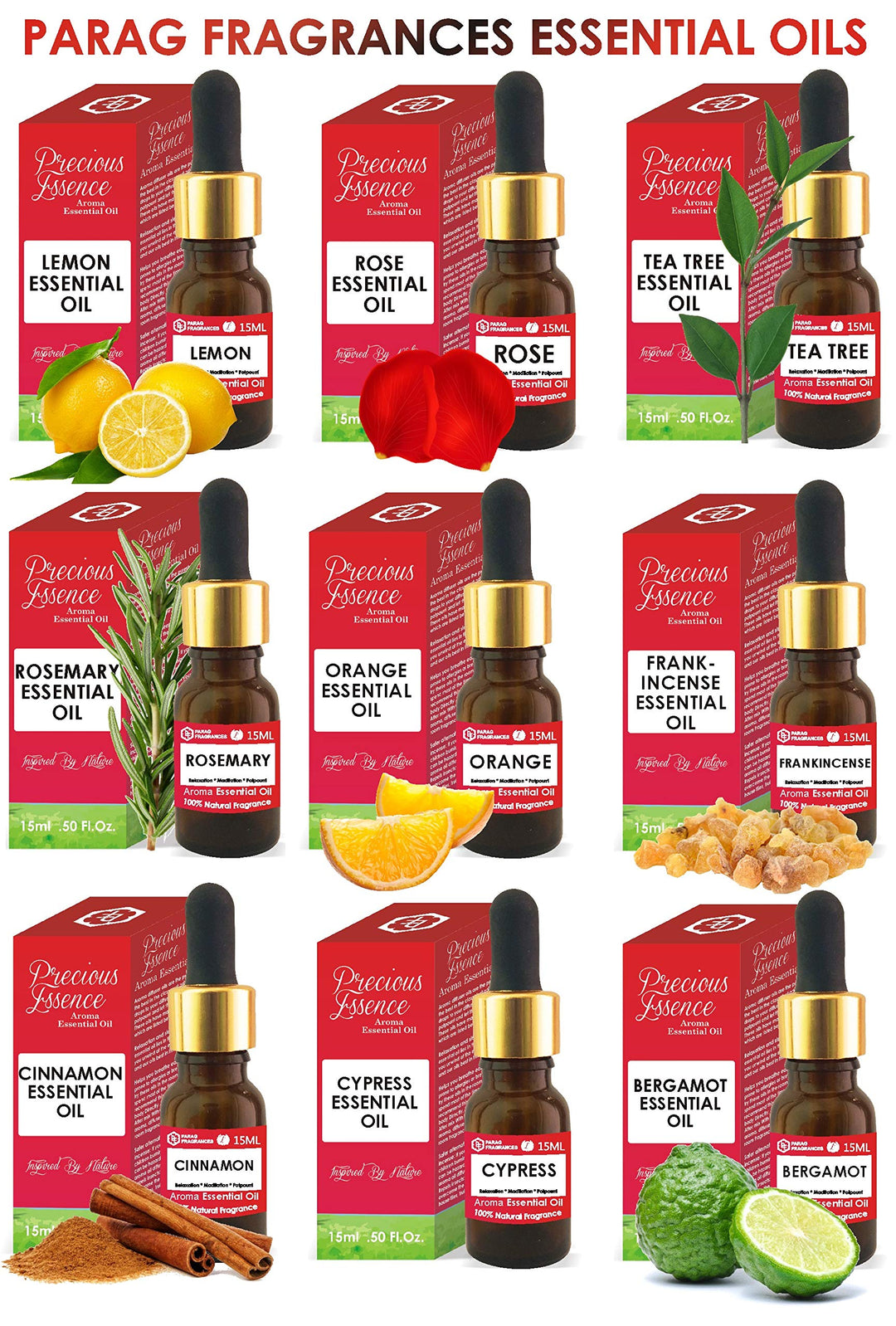 Parag Fragrances Saffron (Kesar) Essential Oil 15ml (Undiluted, Pure & Natural Essential Oil For Aromatherapy, Relexasion, Meditation or Hair/Skin Treatment) Best Steam Distilled Organic Essential Oil