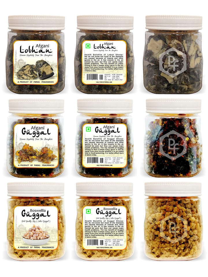 Parag fragrances Afghani Guggal (Pure, Natural and Grade 1) Guggal/Gugal/Guggul/Commiphora Mukul Guggal for Dhoop, Dhuni or Hawan (250gm)