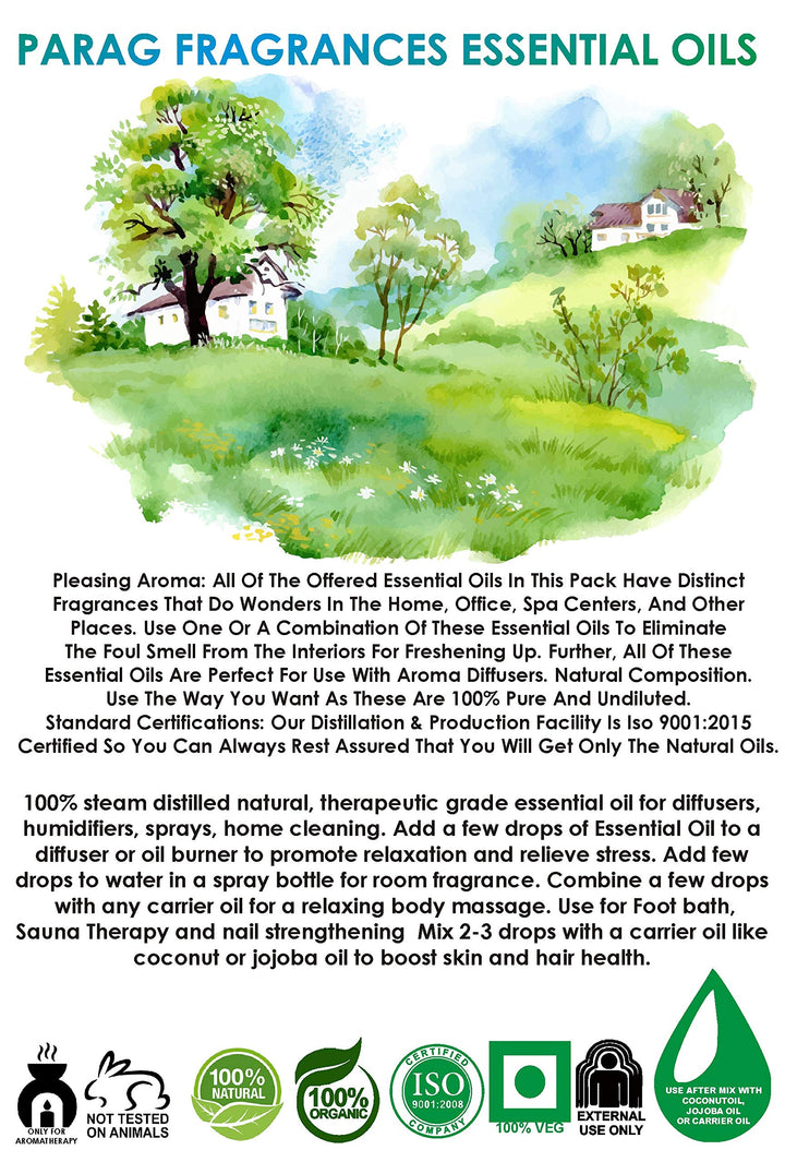 Parag fragrances Glass Marigold Essential Oil 15ml (Undiluted, Pure Natural Essential Oil for Aromatherapy, Relaxation, Meditation or Hair/Skin Treatment) - Beige