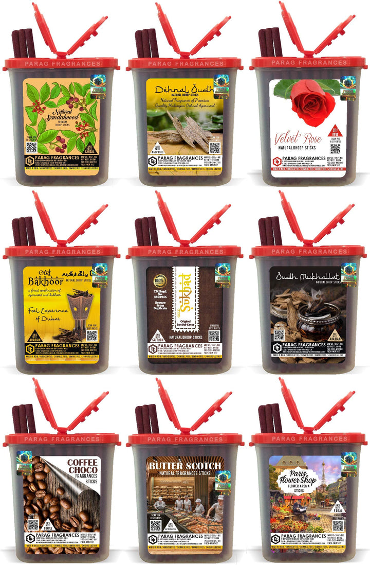 Parag Fragrances 6 Wonders Dhoop Powders for Dhoop/Dhuni/Hawan/Fragrance at Home (Rose/Lobhan/Mogra/Chandan/Dashang/Guggal) Natural Dhoop/Hawan Powder/Hawan Samagri