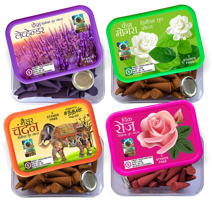 Parag Fragrances Natural Fragrance Dhoop Cones for Home Fragrance and Worship