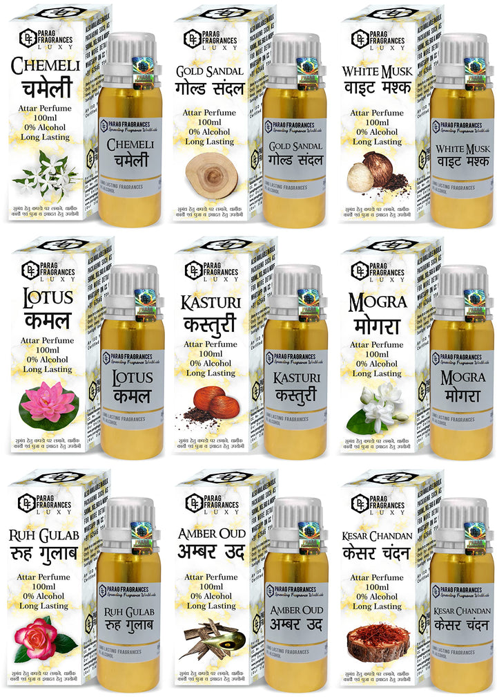 Parag Fragrances White Musk Attar 100Ml Grade 1 Attar/Itra/Perfume Oil For Worship & Fragrance/Perfume Oil/Natural & Pure Attar Perfume