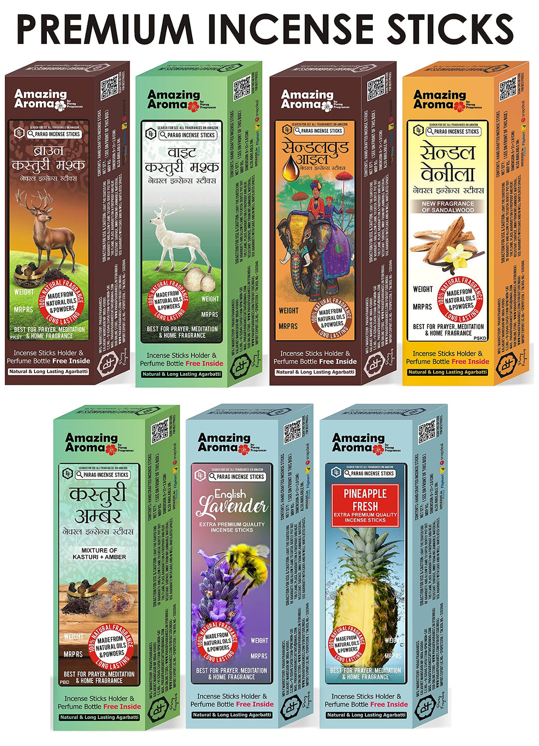 Parag Fragrances Natural Fragrance Dhoop Cones for Home Fragrance and Worship