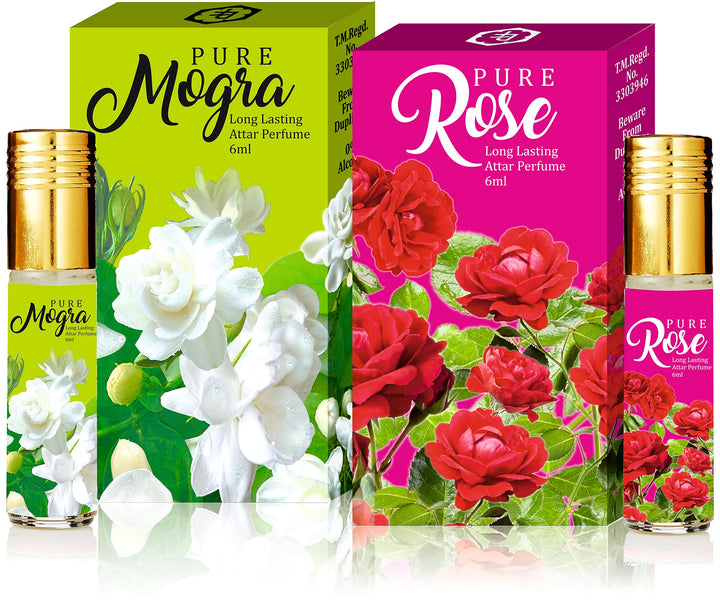 Parag Fragrances 6ml Attars (Rose & Mogra)