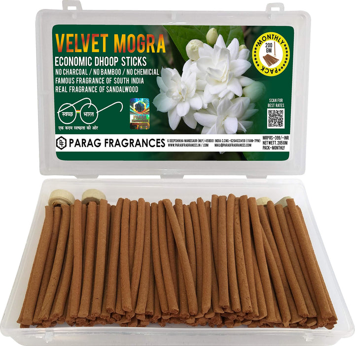 Parag Fragrances 200 Gram Economic Series Dhoop Sticks (Velvet Mogra)