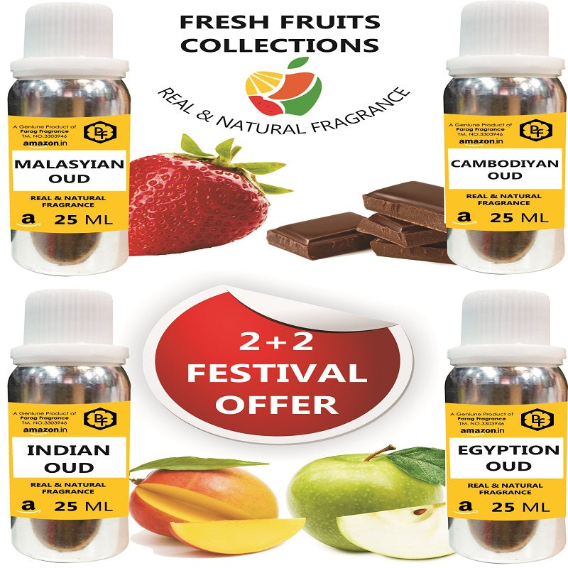 FRUIT COLLECTION STRABERRY CHOCLATE MANGO AND GREEN APPLE 25 ML EACH