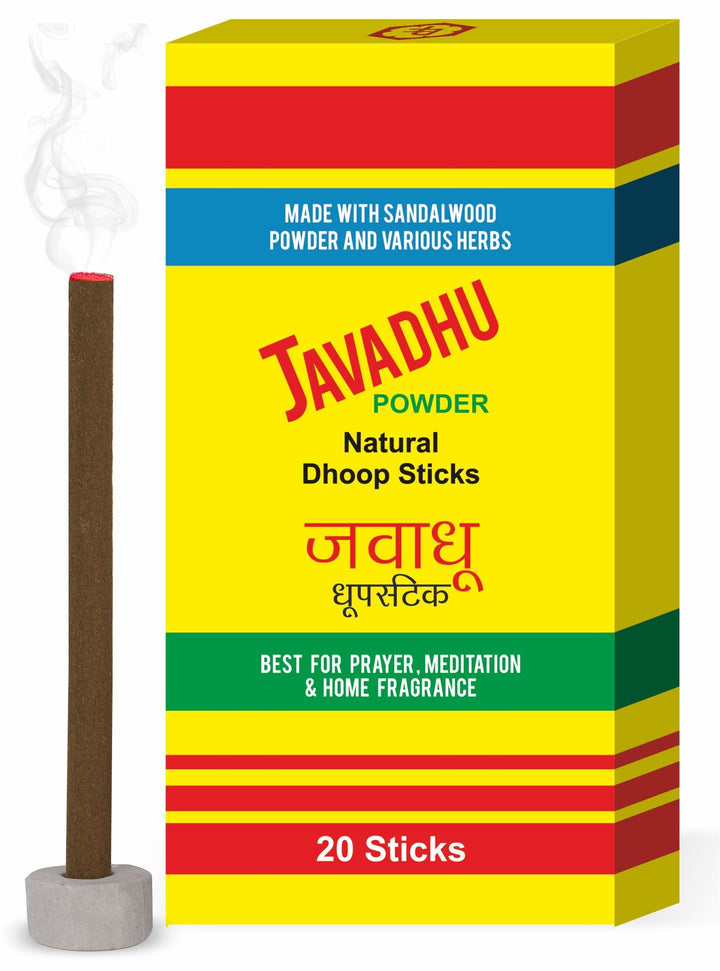 Parag Fragrances Javadhu Dhoop Sticks Charcoal, Bamboo & Chemical Free/Long Lasting & Highly Spreading Fragrance for Pooja/Home Fragrance