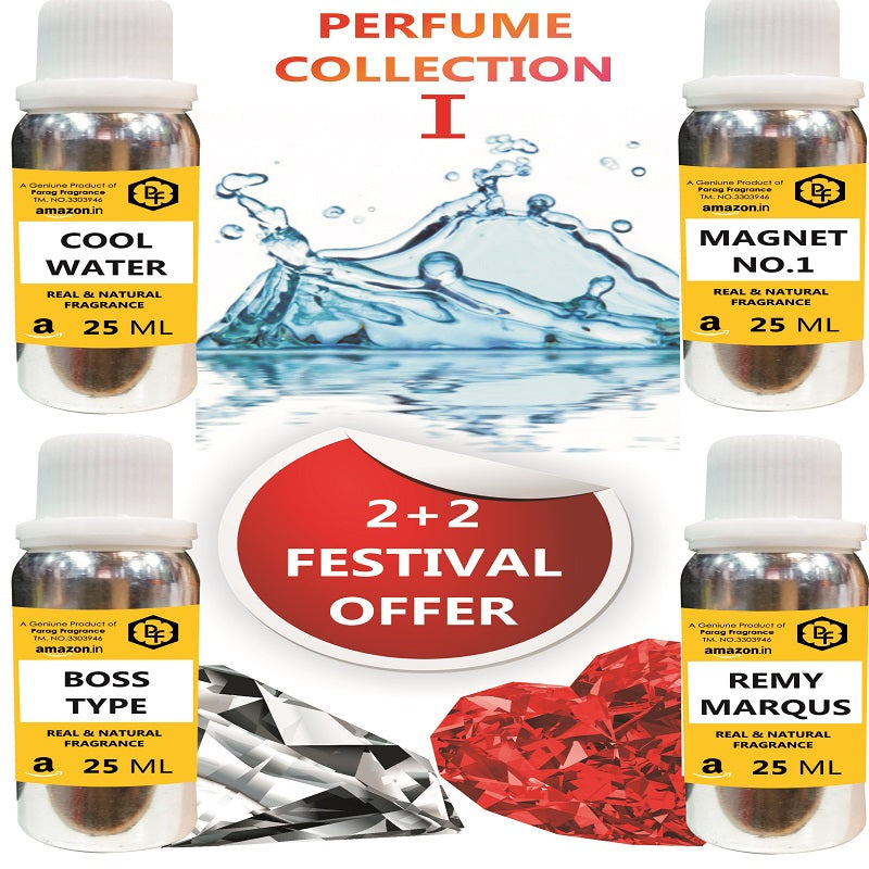 PERFUME ATTAR COLLECTION COOL WATER TYPE,MAGNET NO 1, BOSS TYPE AND REMY MARQUS TYPE 25 ML EACH