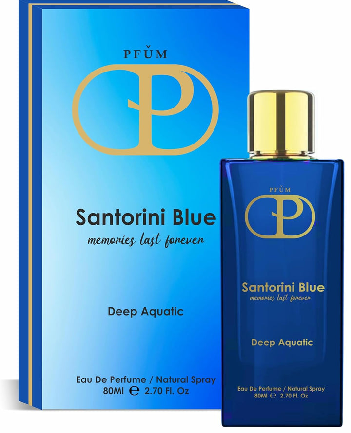 PFUM Santorini Blue Eau De Perfume For Men 80ml | Extreme Long Lasting Perfume For All Day Freshness/Luxury Perfume